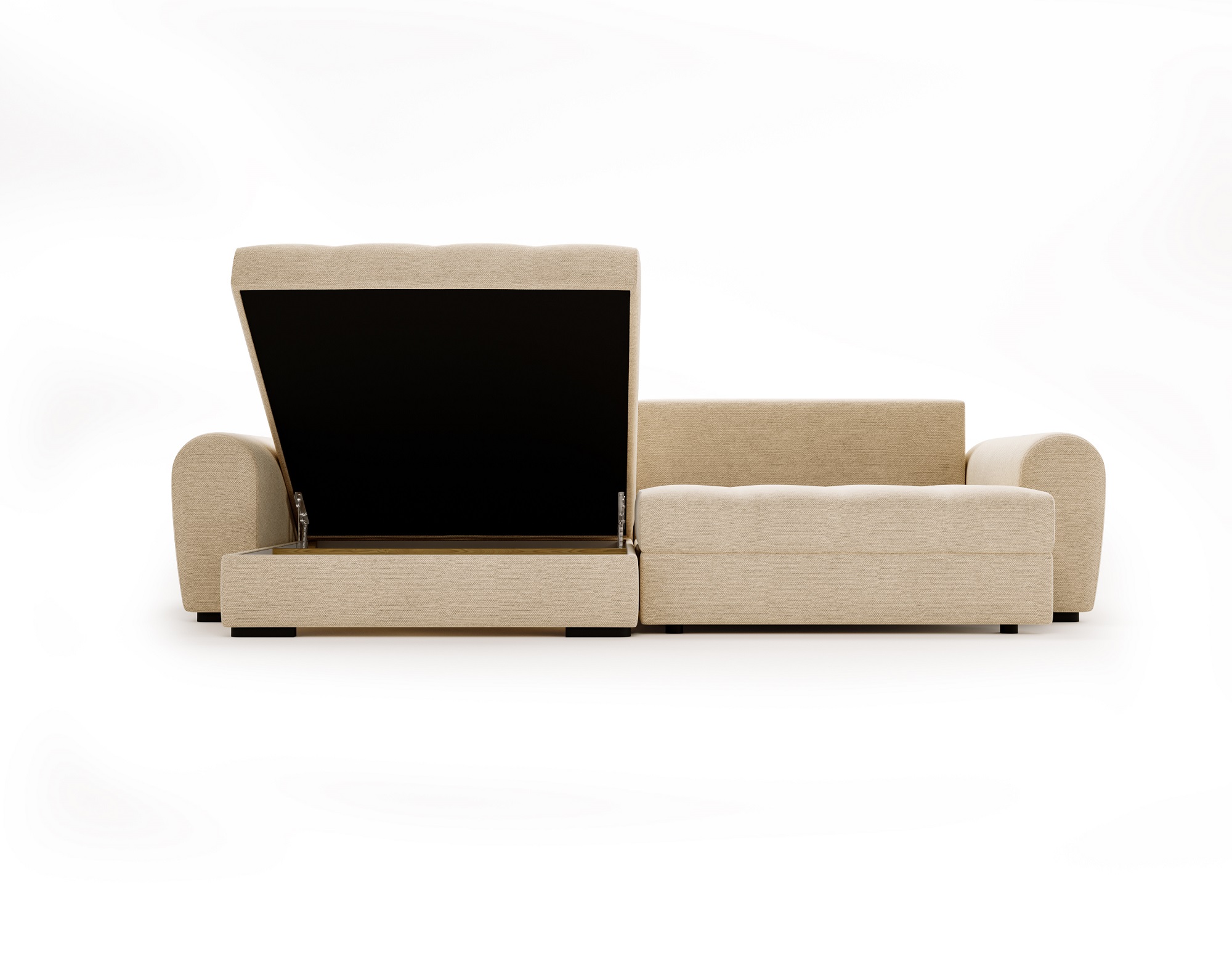 schlafsofa beige mit bettkasten 