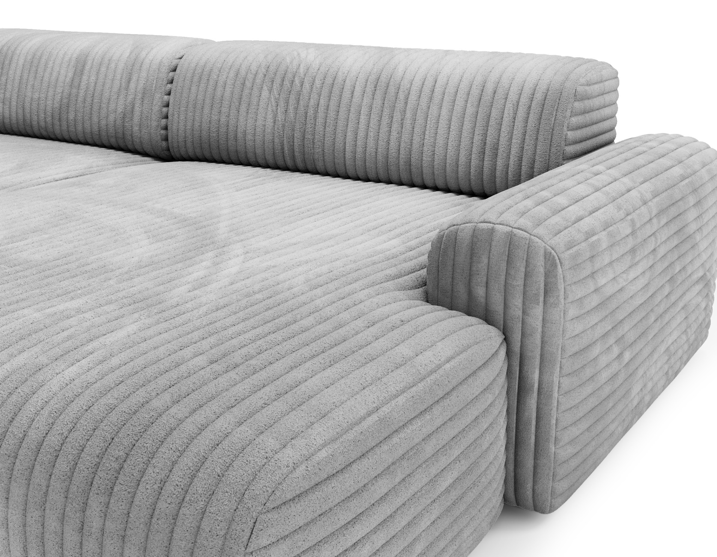 Ecksofa Cord Grau Valoris Ecksofa Cord Grau Valoris