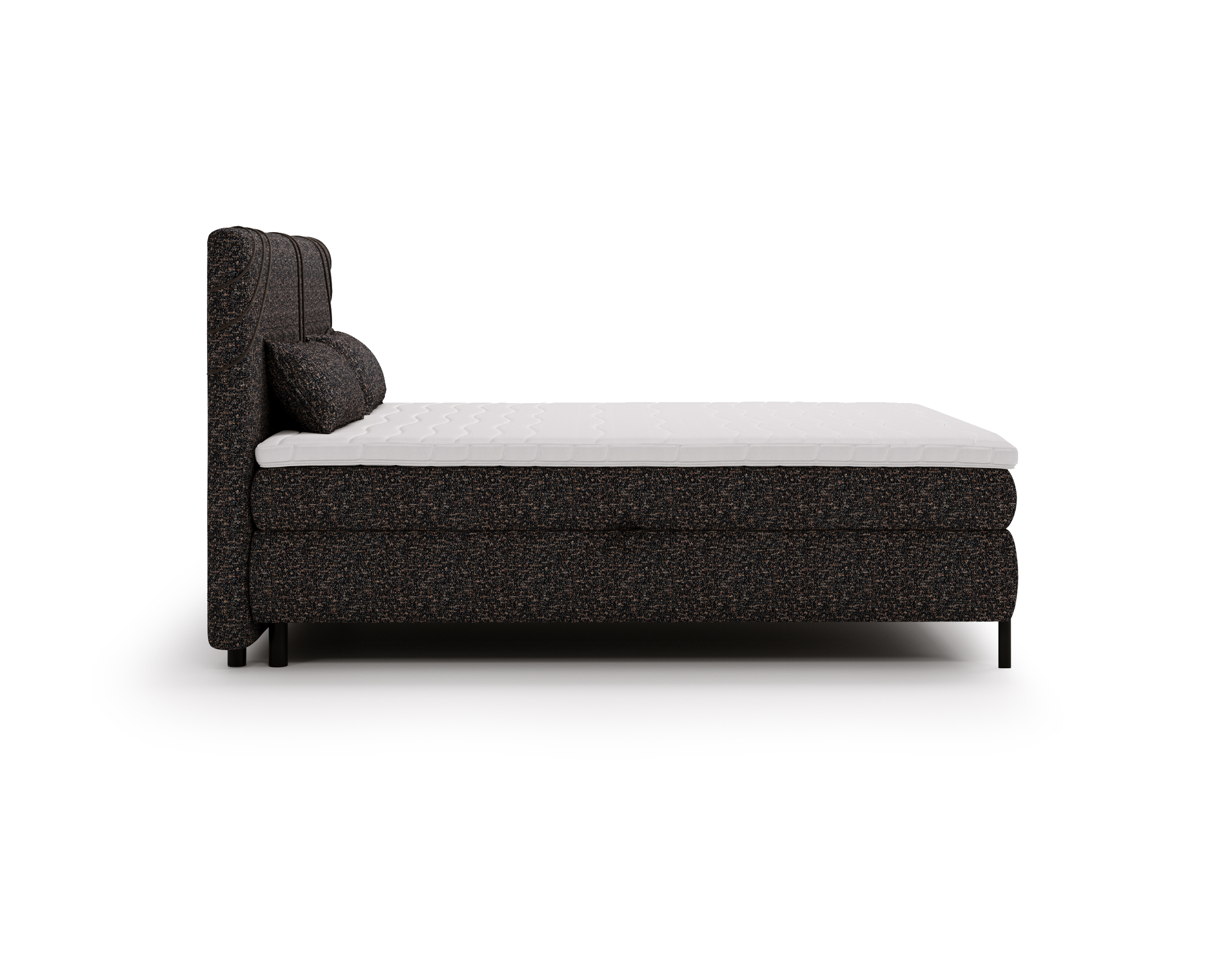 Boxspringbett mit Bettkasten 140x200 Choco