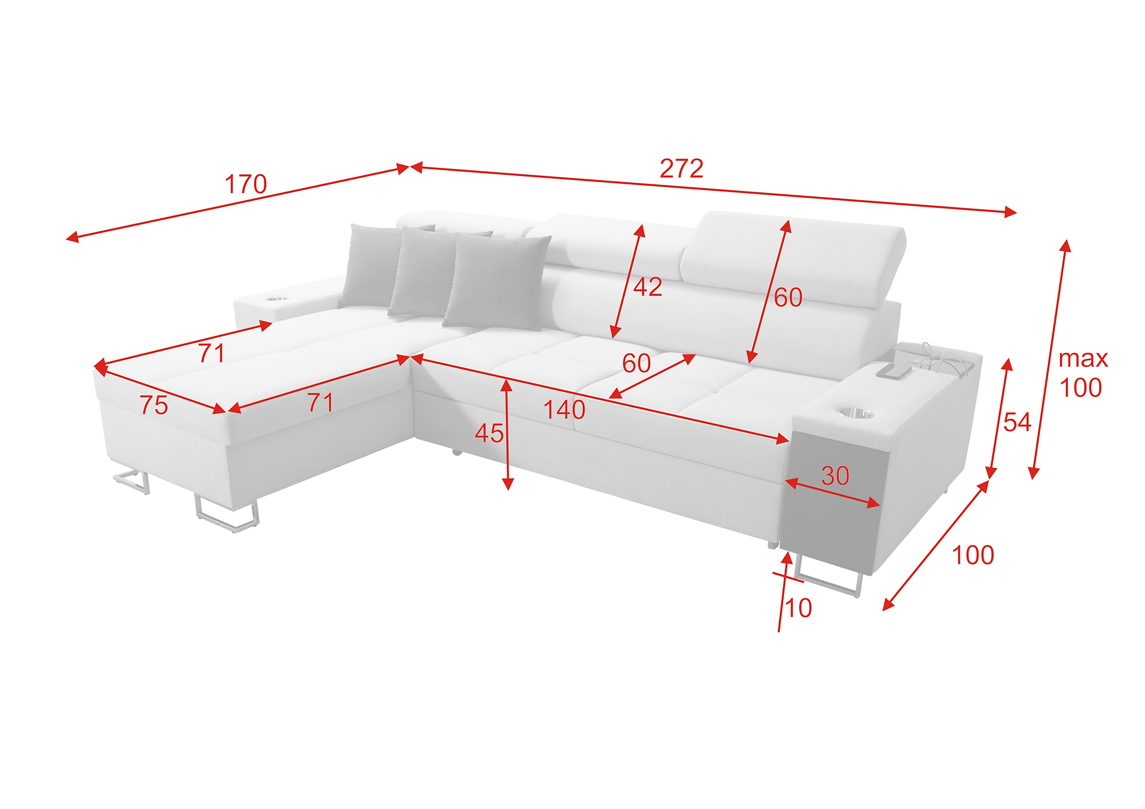 Eckschlafsofa Morena mini