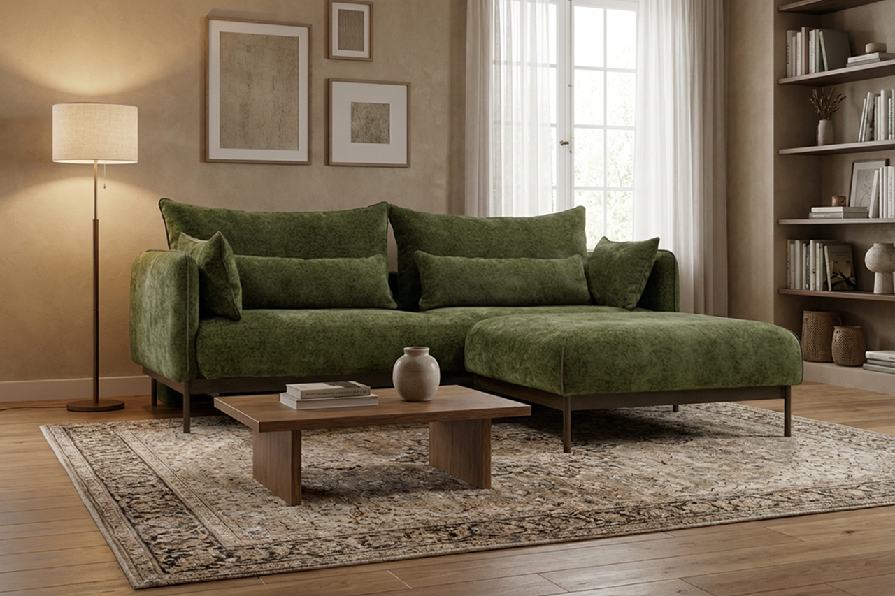 Schlafsofa Solero mit Polsterhocker