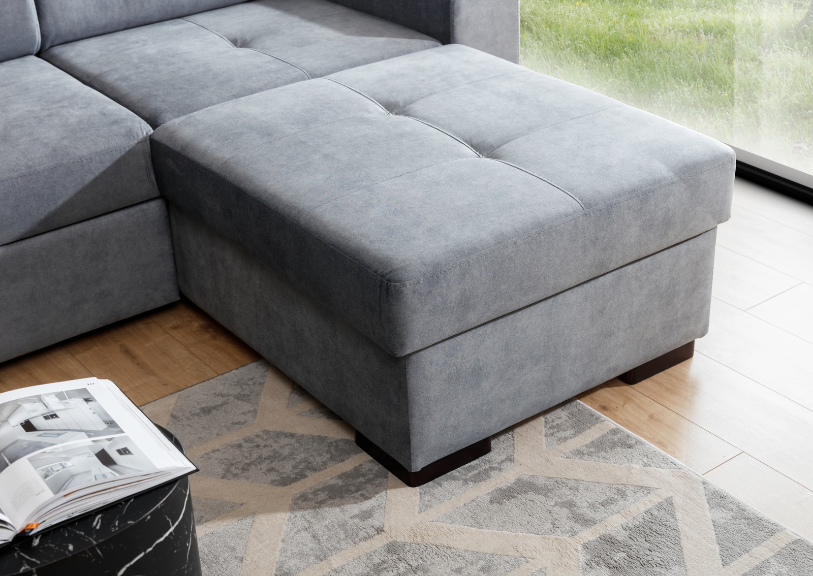 Ecksofa mit Schlaffunktion & Bettkasten Modeno mini