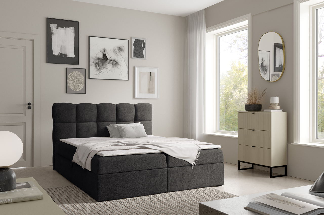 Boxspringbett 160x200 Coral Boxspringbett 180x200 Coral schwarz