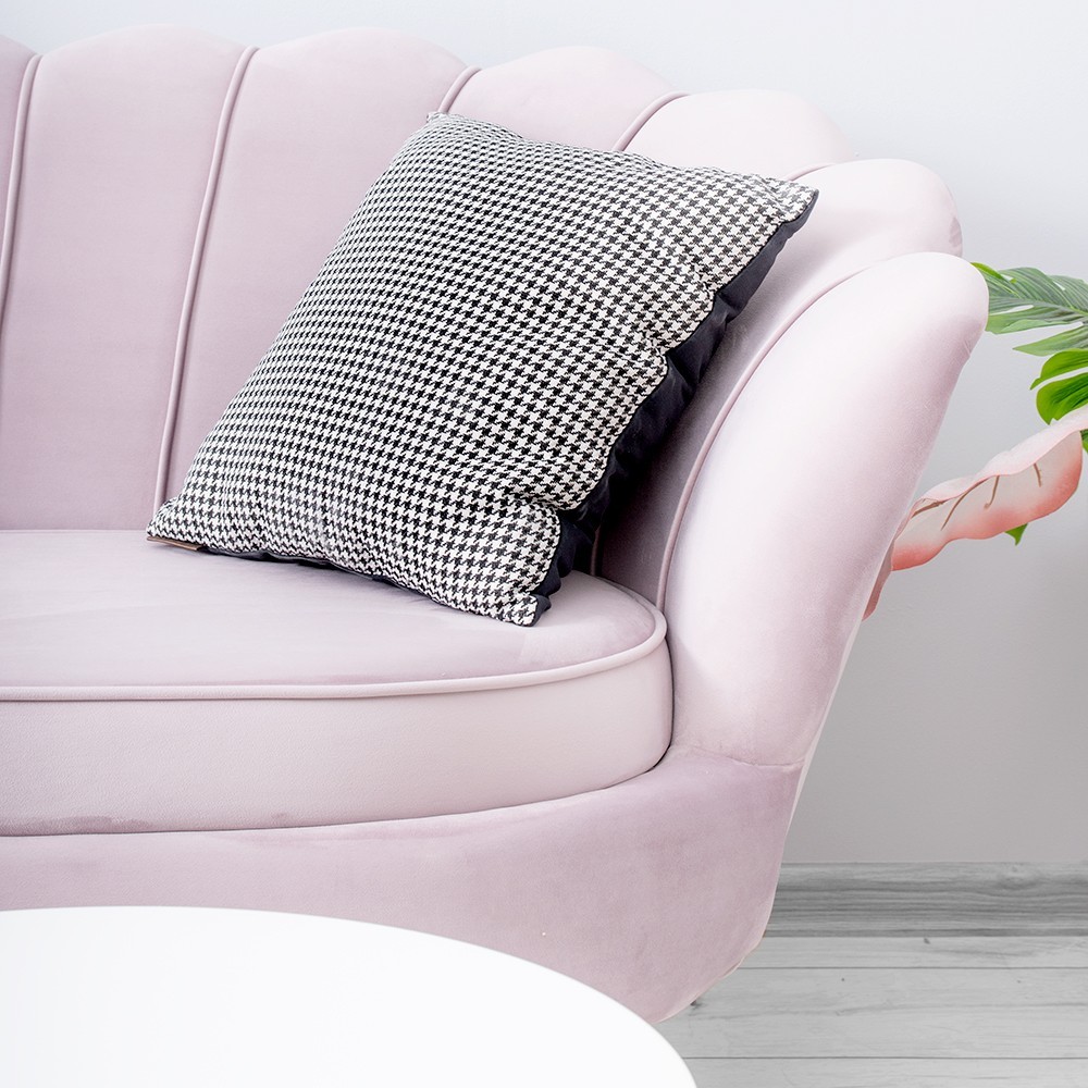 Sofa Shell samt rosa detal