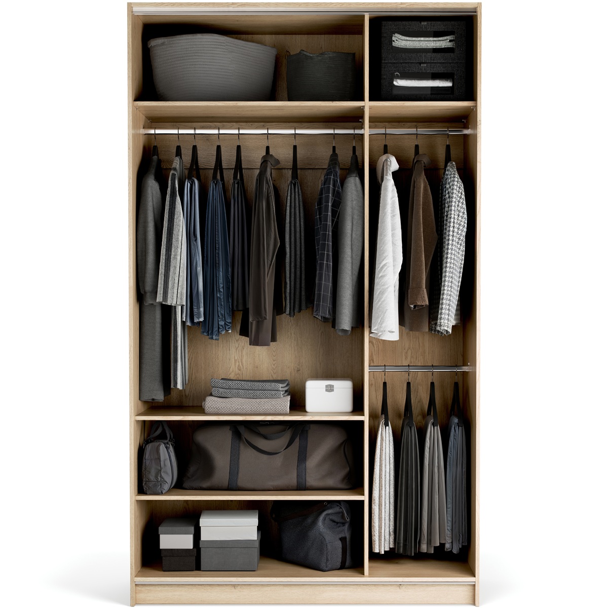 Kleiderschrank Weiß 175x240 STOR