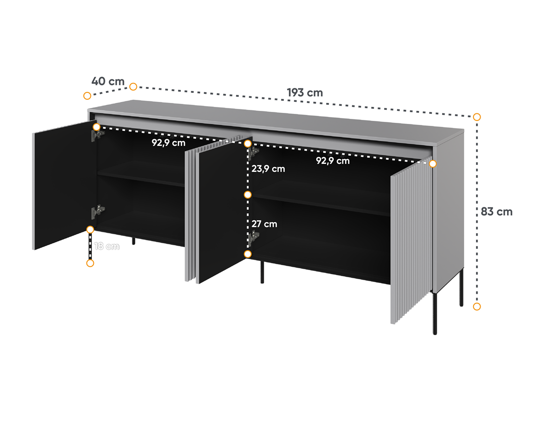 Sideboard grau TR-04