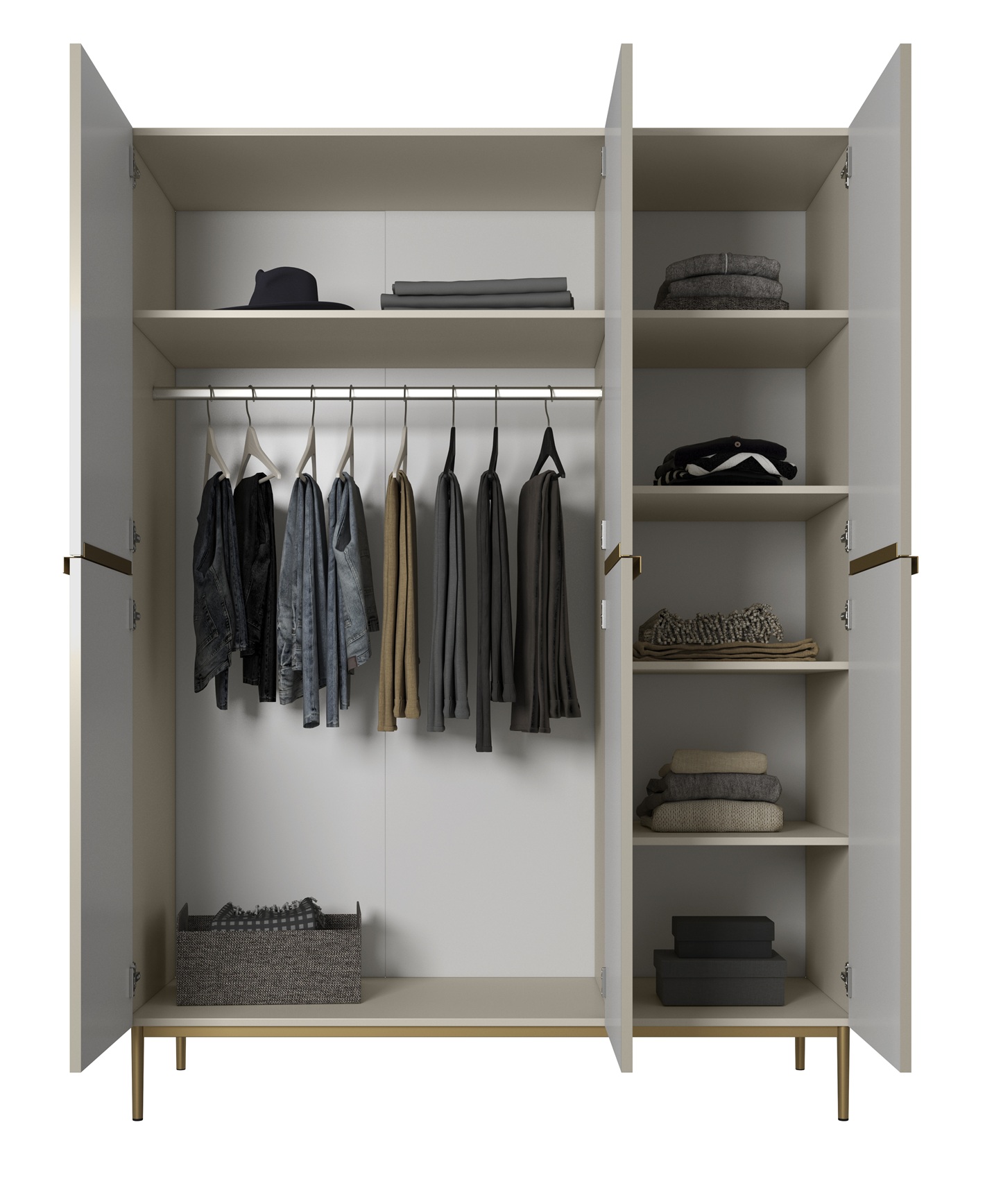 Kleiderschrank Beige Nicole 3D Kleiderschrank Beige Nicole 3D